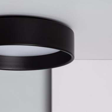 Producto de Plafón LED 15W Circular Metal Ø350 mm CCT Seleccionable Negro Design