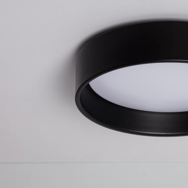 Producto de Plafón LED 15W Circular Metal Ø350 mm CCT Seleccionable Negro Design