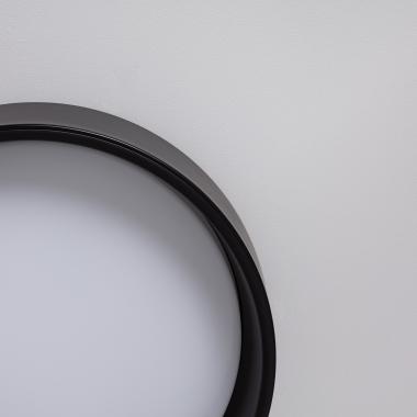 Producto de Plafón LED 15W Circular Metal Ø350 mm CCT Seleccionable Negro Design