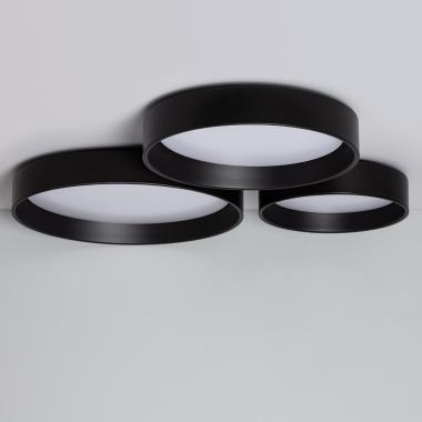 Producto de Plafón LED 15W Circular Metal Ø350 mm CCT Seleccionable Negro Design