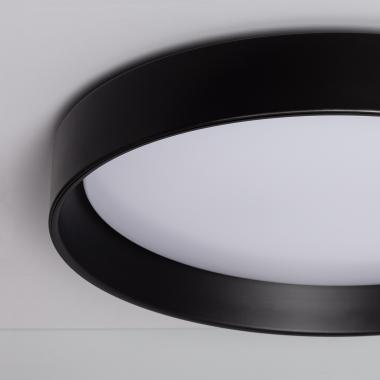 Produto de Plafón LED 30W Circular Metal Ø550 mm CCT Selecionável Preto Design 