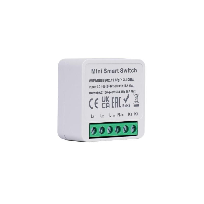 Produto de Mini Interruptor WiFi Compatível com  Interruptor Convencional 2 Canais