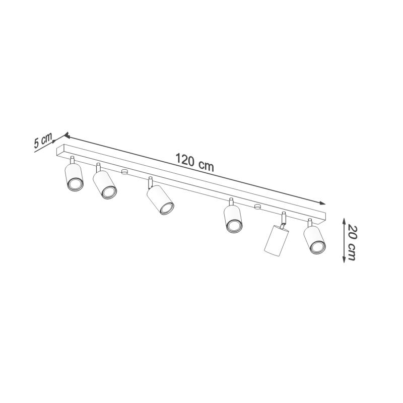 Producto de Aplique de Techo Berg 6 Madera SOLLUX