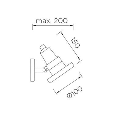 Produto de Aplique Helio AISI 316 GU10 35W LEDS-C4 05-9310-CA-37