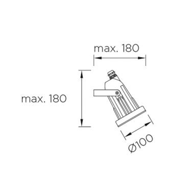 Producto de Foco Exterior Superficie Suelo Helio Aluminium para Bombilla GU10 LEDS-C4 05-9640-05-37