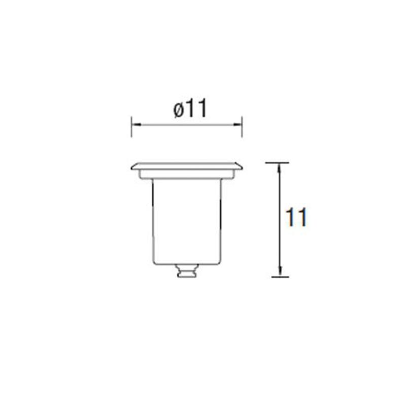 Producto de Foco Circular Sumergible Empotrable en Suelo Aqua GU5.3 IP68 LEDS-C4 55-9245-CA-37