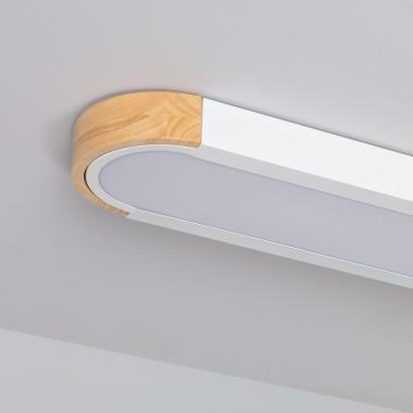 Producto de Plafón LED 18W Madera y Metal 140x650 mm CCT Seleccionable Dari Lang