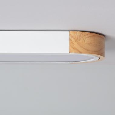 Producto de Plafón LED 18W Madera y Metal 140x650 mm CCT Seleccionable Dari Lang