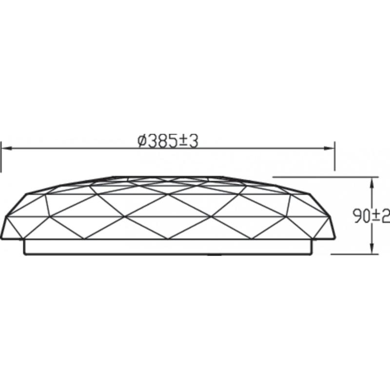 Produto de Plafón LED 23W CCT PHILIPS Toba Desing  com Controlo Remoto 