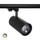 Producto de Foco Carril LED Trifásico 30W CCT d'Angelo PHILIPS Xitanium con Óptica Variable Negro