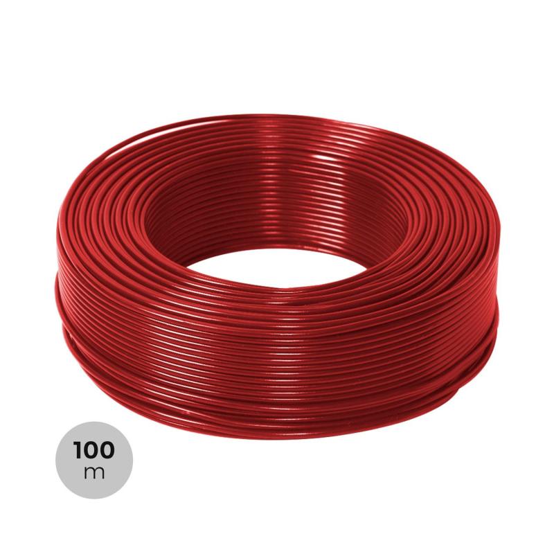 Produto de Rolo 100m Cabo 6mm² PV ZZ-F Vermelho