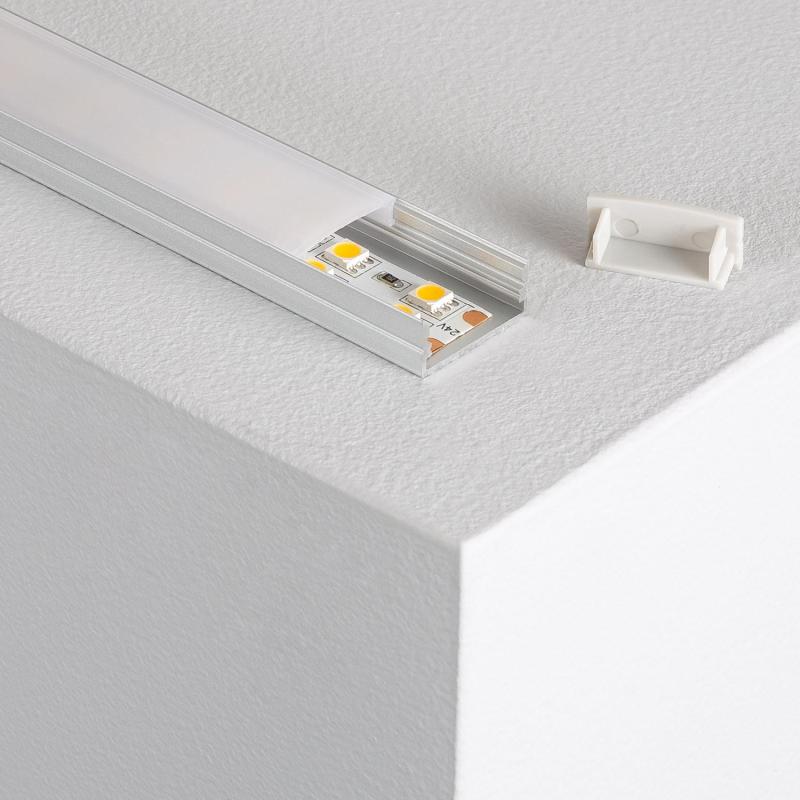 Produto de Perfil de Alumínio Superficie 2m para Fita Dupla LED Até 20mm