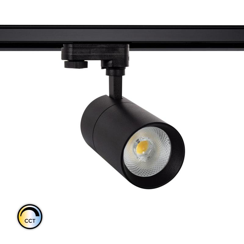 Produto de Foco LED Mallet 30W Regulável CCT Seleccionáve para Carril Trifásico UGR 15 