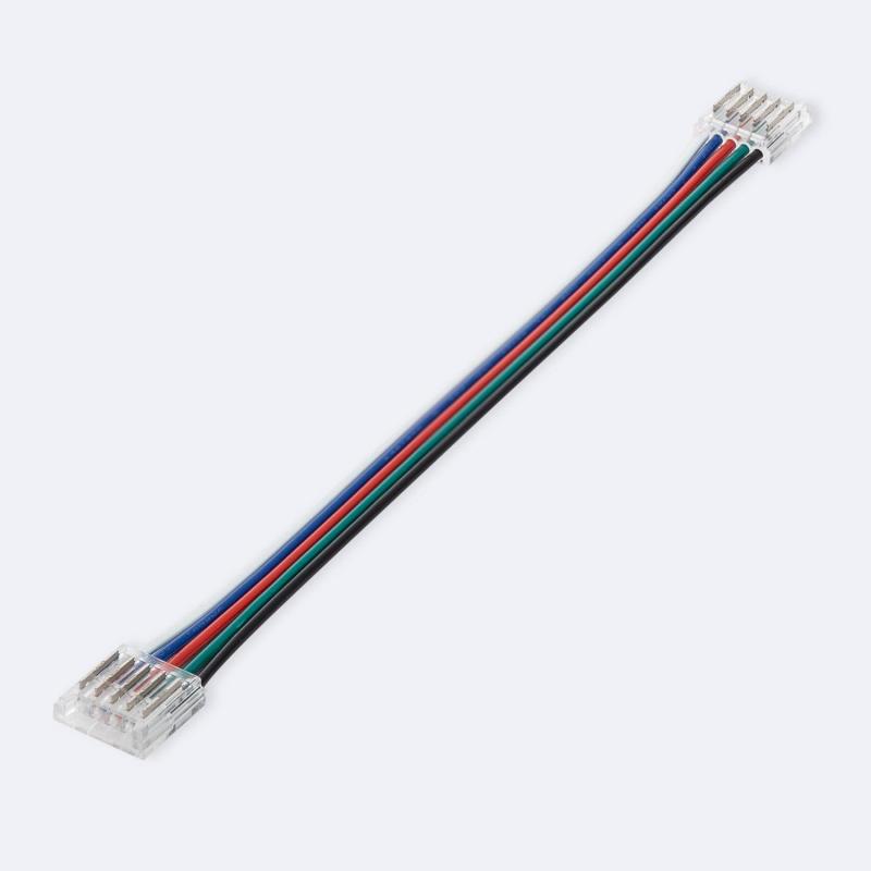 Produto de Conector Hipopótamo Duplo com cabo para Fita LED RGBW 24V DC COB IP20 Largura 12mm