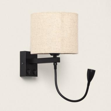 Lámpara de Pared con Luz de Lectura 2.5W Metal Black-Kianga