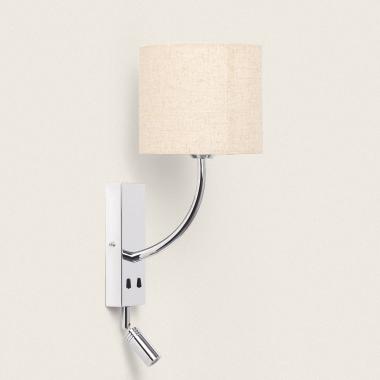 Lámpara de Pared con Luz de Lectura 2.5W Metal Silver-Teylo