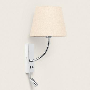 Candeeiro de Parede com Luz de Leitura 2.5W Metal Silver-Teylo Conne