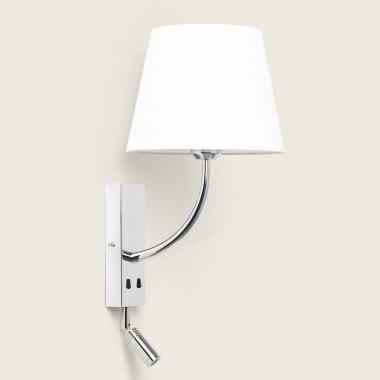 Lámpara de Pared con Luz de Lectura 2.5W Metal Silver-Teylo Conne