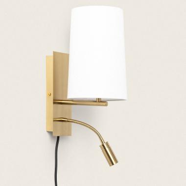 Lámpara de Pared con Luz de Lectura 2.5W Metal Cuadrada Linna Conne