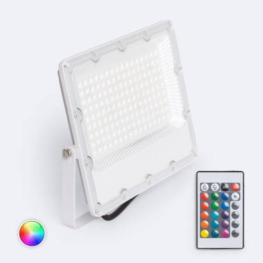 Foco Projetor LED 100W RGB IP65 S2 Pro com Comando IR