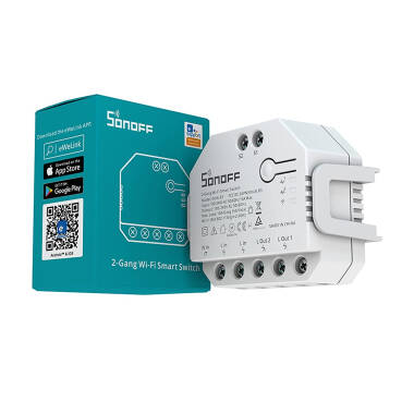 Interruptor WiFi Medidor de Energía Compatible con Interruptor Convencional SONOFF Dual R3 15A