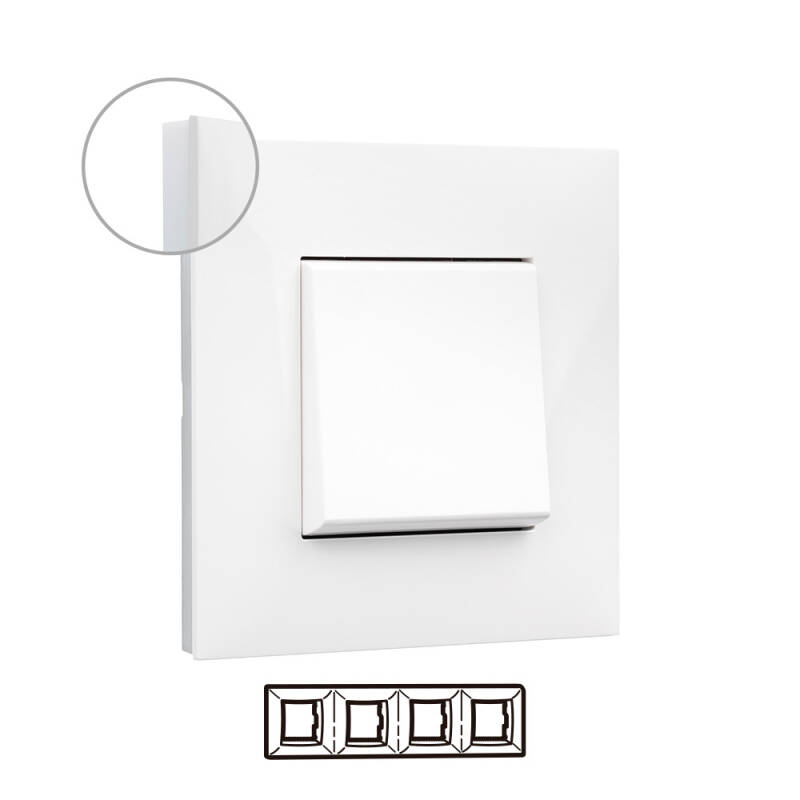 Produto de Placa Embelezadora 4 Elementos Branco LEGRAND Valena Next 741004