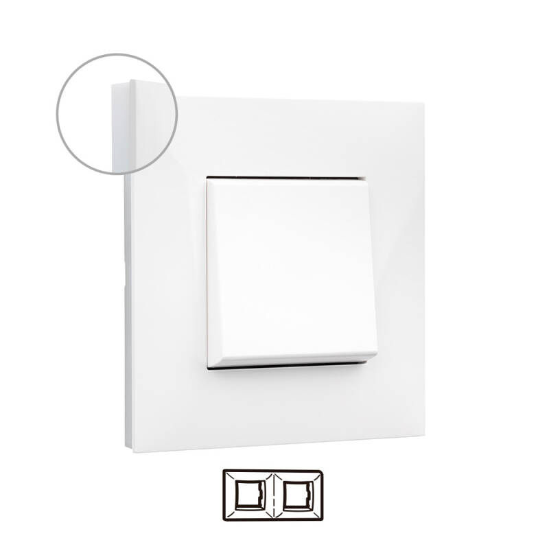 Producto de Placa Embellecedora 2 Elementos Blanco LEGRAND Valena Next 741002