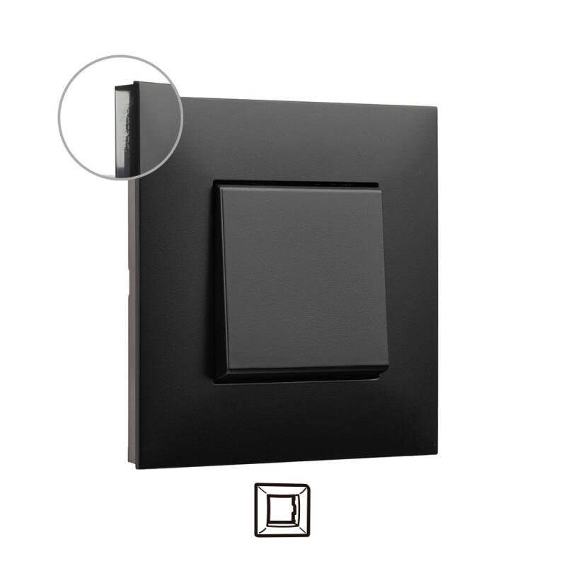 Producto de Placa Embellecedora 1 Elemento Dark LEGRAND Valena Next 741051