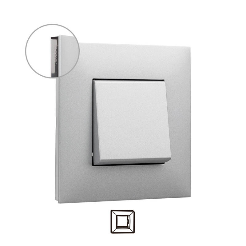 Producto de Placa Embellecedora 1 Elemento Aluminio LEGRAND Valena Next 741031