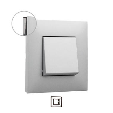 Placa Embellecedora 1 Elemento Aluminio LEGRAND Valena Next 741031