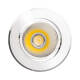 Producto de Foco Downlight LED 12W COB Direccionable Circular Plata Corte Ø 90 mm No Flicker