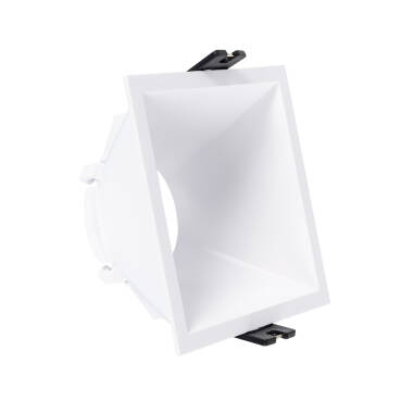 Aro Downlight Cuadrado Bajo UGR para Bombilla LED GU10 Corte 85x85 mm