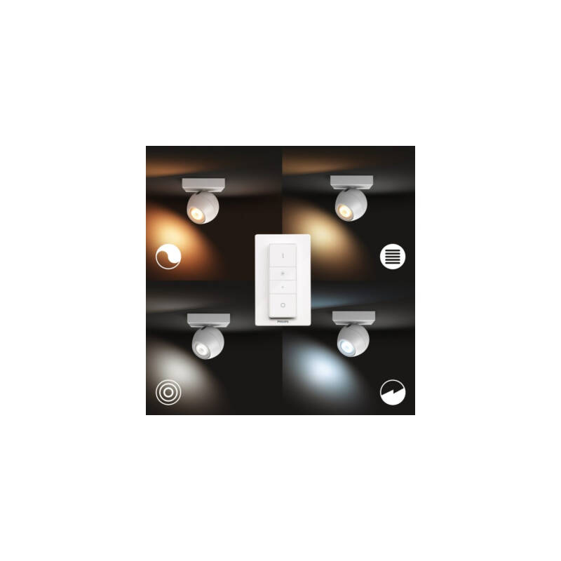 Producto de Lámpara de Techo White Ambiance 1 Foco GU10 PHILIPS Hue Buckram