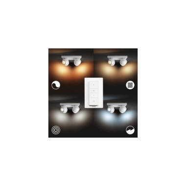 Produto de Candeeiro de Teto White Ambiance Quatro Focos GU10 PHILIPS Hue Buckram 