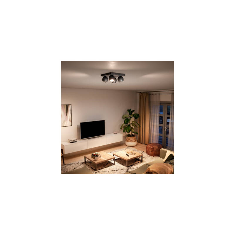 Producto de Lámpara de Techo White Ambiance 4 Focos GU10 PHILIPS Hue Buckram