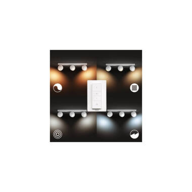 Producto de Lámpara de Techo White Ambiance 3 Focos GU10 PHILIPS Hue Buckram