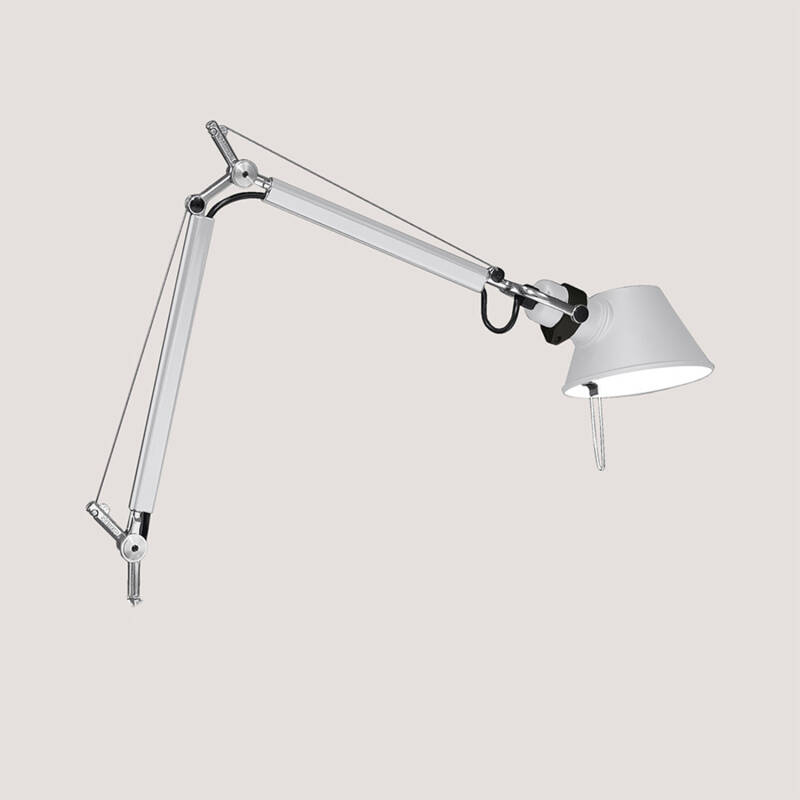 Produto de Candeeiro de Mesa Tolomeo Micro com Suporte Fixo Branco Brilho ARTEMIDE 