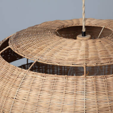 Produto de Candeeiro Suspenso Rattan Oblato Bulang Ø800 mm ILUZZIA 