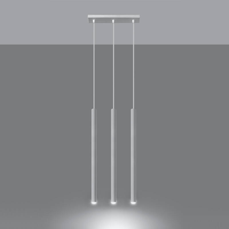 Produto de Candeeiro Suspenso Pastelo 3 Metal SOLLUX