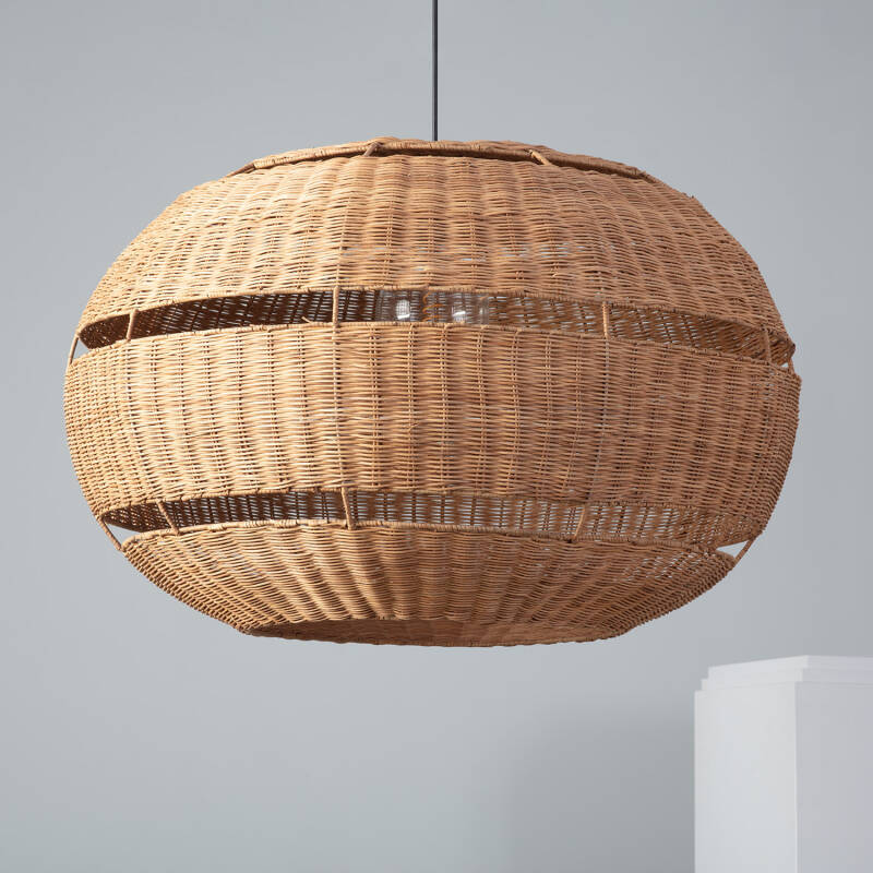 Produto de Candeeiro Suspenso Rattan para Exterior Oblate Bulang Ø800 mm ILUZZIA