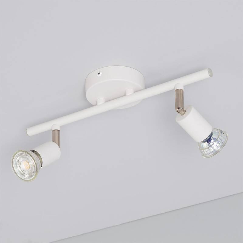 Producto de Lámpara de Techo Orientable Aluminio Oasis 2 Focos Blanco