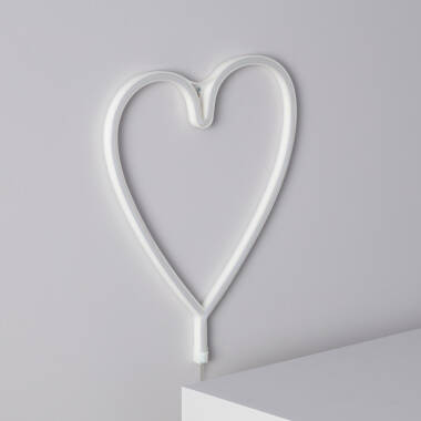 Produto de Neon LED Heart com Bateria