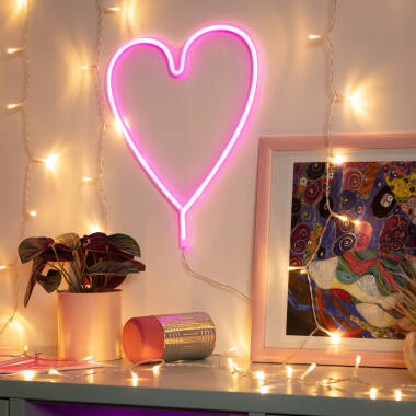 Produto de Neon LED Heart com Bateria