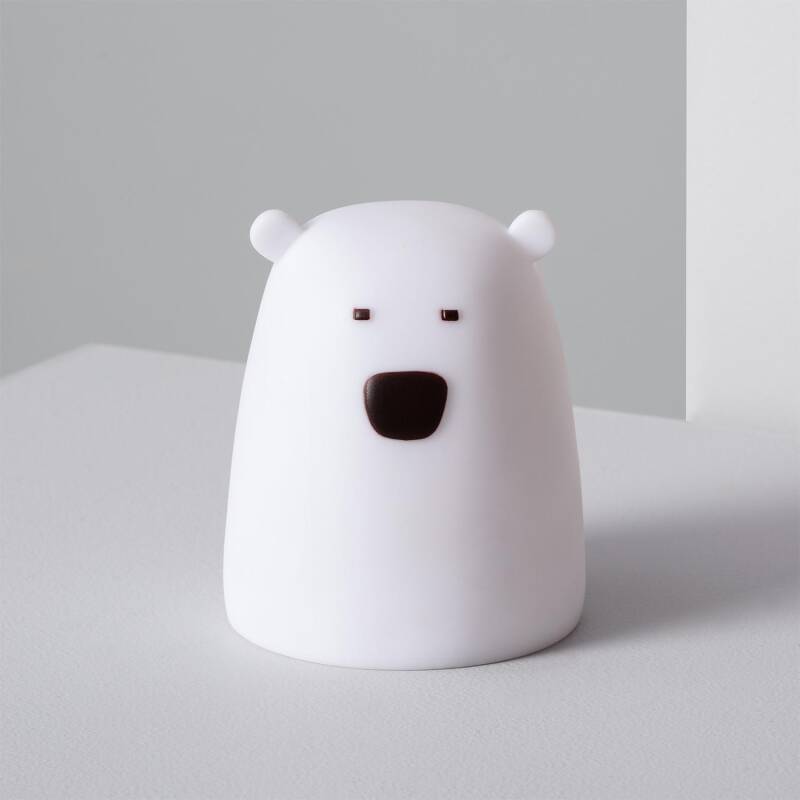 Produto de Luz Nocturna LED Urso Multicor de Mesa de Cabeceira para crianças a pilhas