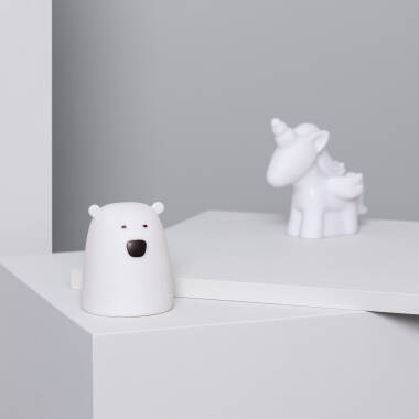 Produto de Luz Nocturna LED Urso Multicor de Mesa de Cabeceira para crianças a pilhas