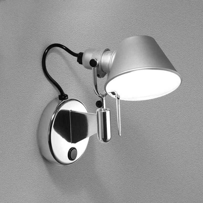 Produto de Candeeiro de Parede LED Tolomeo Micro Faretto com Interruptor ARTEMIDE 