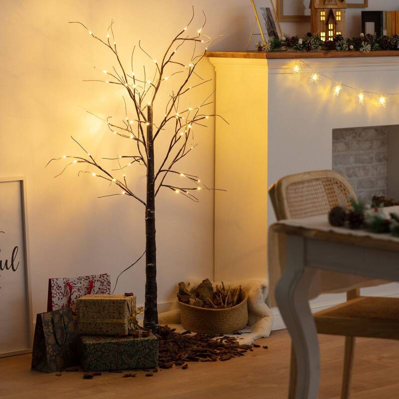 Producto de Árbol de Navidad 64 LED 150 cm Blanco Cálido