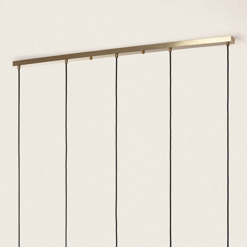 Produto de Candeeiro Suspenso Metal  e Vidro Moonlight Brass 5 Focos