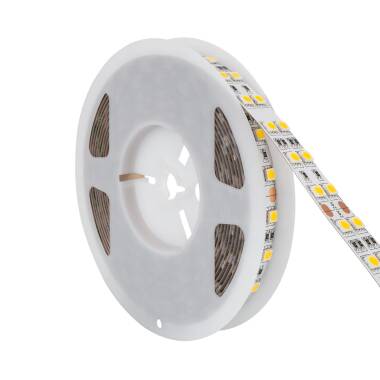 Fita LED 24V DC 120LED/m 5m Largura Dupla IP20 Largura 15mm Corte a cada 10cm