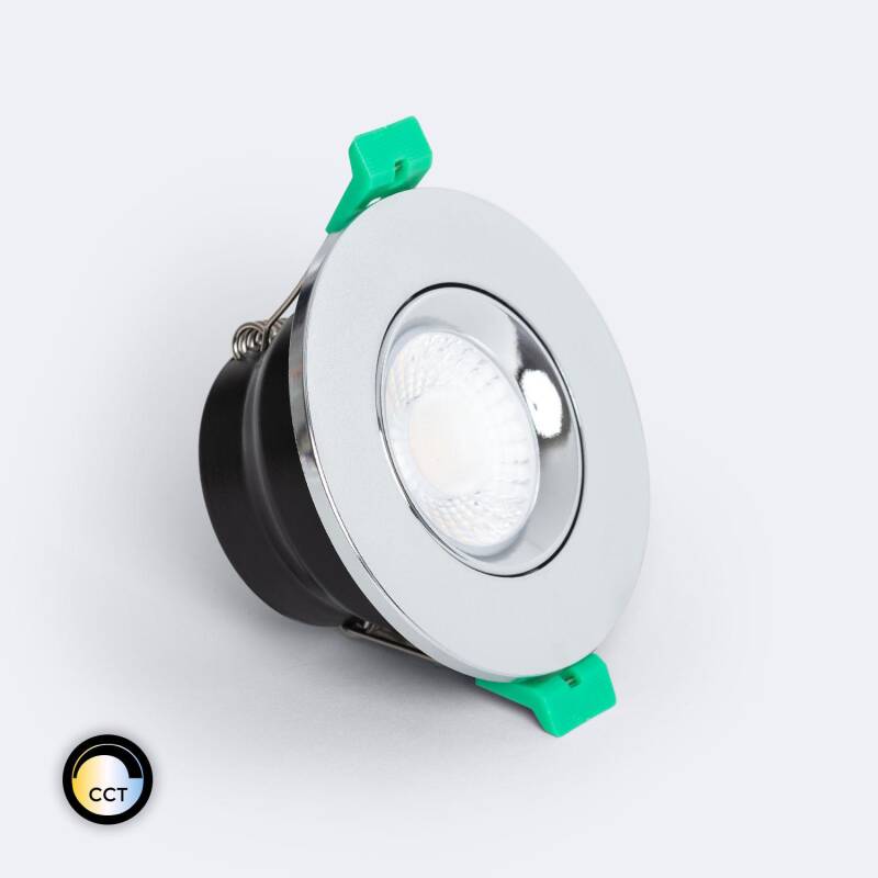 Produto de Downlight LED 8W Circular Regulável IP65 Corte Ø65 mm CCT Selecionável RF90 Design Ajustável